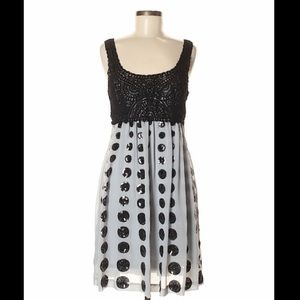 Sue Wong polka dot cocktail dress